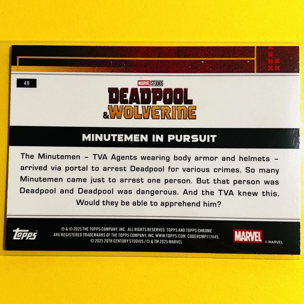 2025 Topps Chrome Marvel Minutemen In Pursuit #49 Mini Diamond Refractor‎